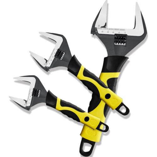 Adjustable Wrench Universal Spanner Large Opening Wrench Snap Grip Nut Key Bathroom Water Pipe Screw Repair Tool Hand Tools