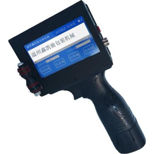 Handheld Inkjet Printer 12.7mm Print Height 6 Language Time QR Code Barcode Logo with Black Cartridge M6