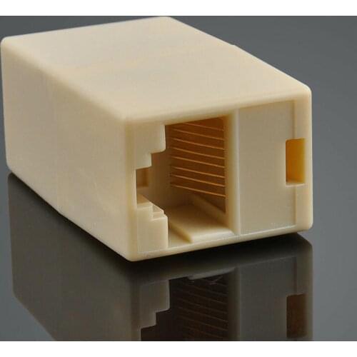 Network Cable Connector 32*21*16mm Pair Connectors Crystal Through Head Rj45 Modular Female Couplers For Connecting Two Cables