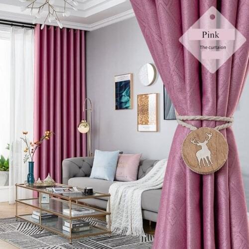 Modern Living Room Curtains Blackout Curtains For Bedroom Window Treatment Blinds Finished Drapes Solid Color Kitchen Curtains