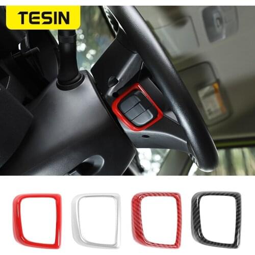 TESIN Interior Mouldings For Suzuki Jimny Car Phone Button Decoration Frame Cover Stickes Accessories For Suzuki Jimny 2019