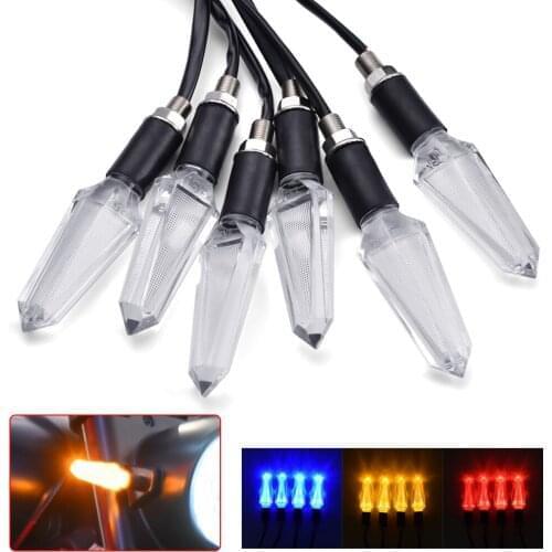 Motorcycle Turn Signal Lights Indicator Transparent LED Flasher For Kawasaki Ninja ER6F ER6N EX500 GPZ500 KLZ1000 Versys
