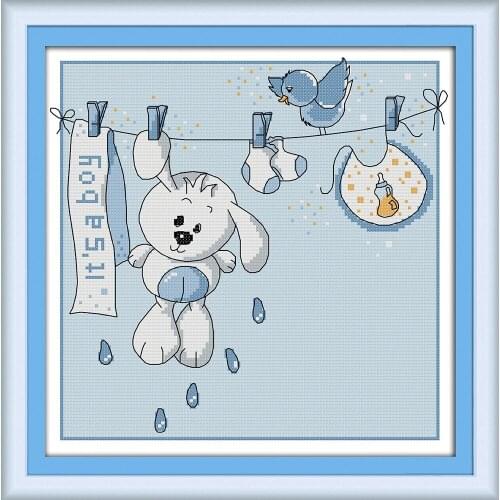 Everlasting Love Baby Clothes Hanger Ecological Cotton Cross Stitch 11CT And 14CT Printed Christmas New Year