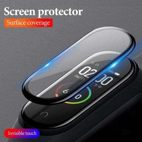 3D Protective Glass For Xiaomi Mi Band 4 Glass Curved Edge Miband 4 Soft Tempered Film Full Cover HD Mi Band 4 Screen Protector