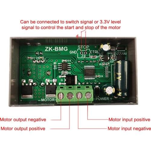 ZK-BMG DC 9-60V 12v 24v 36V 48V 12A DC Motor Controller PWM Adjustable Speed Digital Display encoder Duty Ratio Frequency
