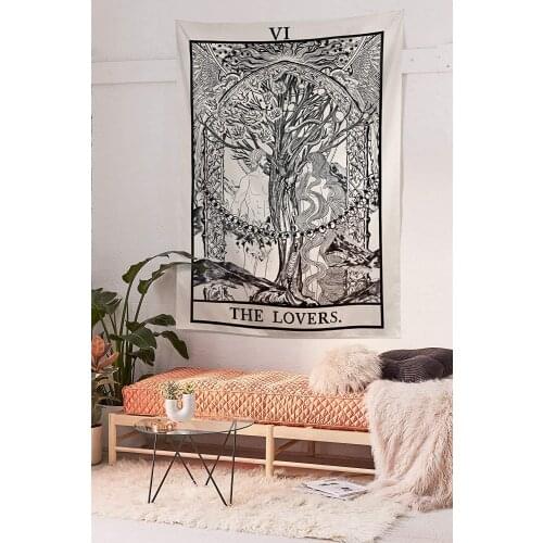 The Star The Sun & The Star Lovers Medieval Tapestry Wall Hanging Home Décor