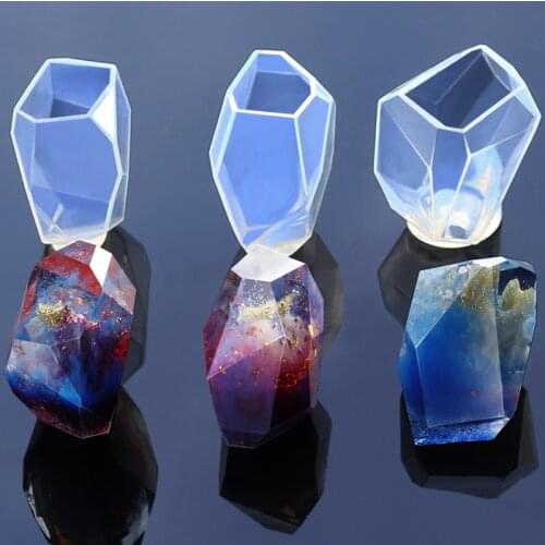 1pc Diamond Cut Surface Irregular Silicone Mold Resin Casting Crystal Mould DIY Jewelry Making Accessories Tool Craft