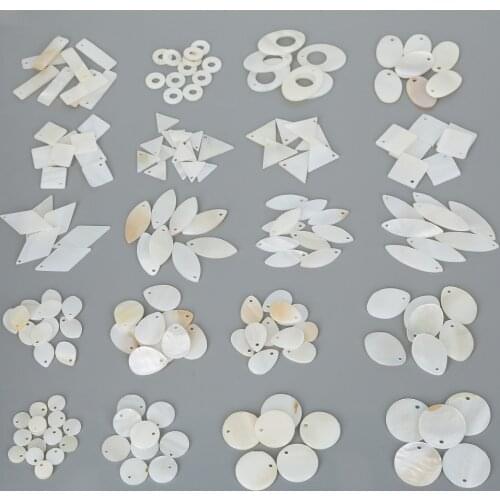 20Pcs/10Pcs Wholesale Natural Freshwater Shell Stone Loose Beads Charm Pendant for Jewelry Making DIY Earring Bracelet Necklace