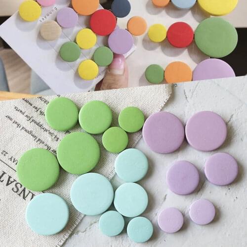 20pcs 15/20/30mm Wooden Beads Green Blue Purple Color Wood Charm Pendant for Diy Jewelry Making Big Hole Beading Earring Finding