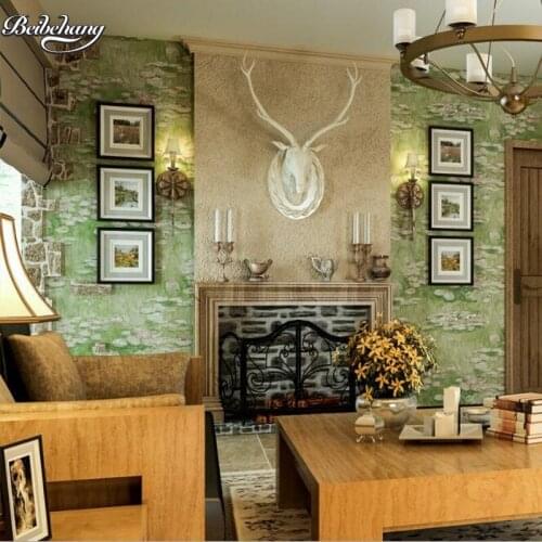 Beibehang Ink painting graffiti background wallpaper green lotus pattern embossed green personalized simple fashion style