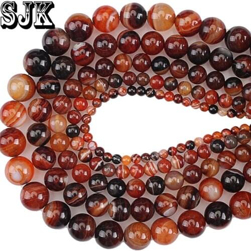 Free Shipping Natural Stone Stripe Dream Agates Round Loose Beads 4 6 8 10 12MM For Jewelry Bracelets Making