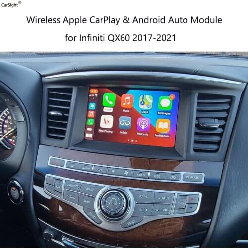 CarPlay Android Auto for Infiniti QX60 2017 to 2021 Car Play Youtube Google Message Hands-Free Phone Call Whatsapp USB Vide