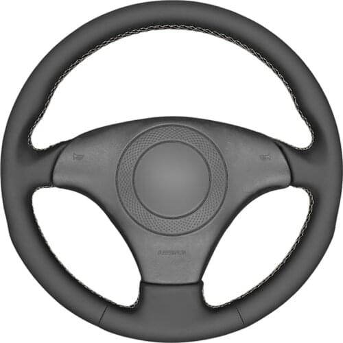 Black Artificial Leather Hand-stitched No-slip Car Steering Wheel Cover for Audi TT (8N) 1998-2001 A8 S8 (D2) 1998-2002 S4 (B5)