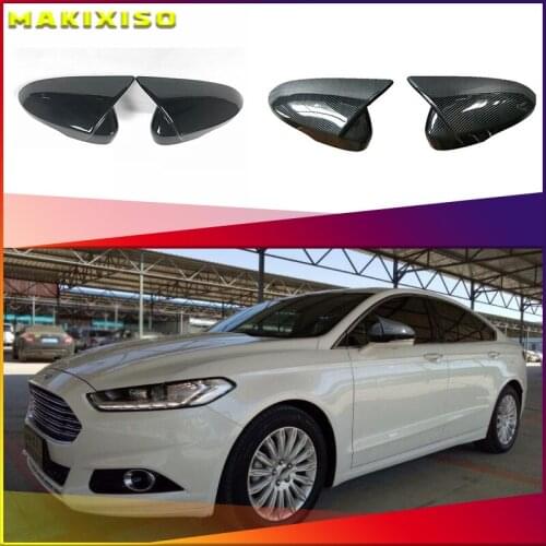 Black Side Wing Mirror Caps For FORD MONDEO MK5 2014-2019 MKV 5 Covers 2015 2016 2017 2018