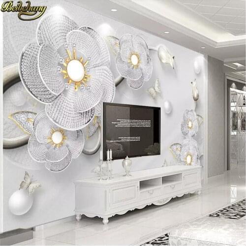 Beibehang Modern Briief TV backdrop wallpaper video wall paper fresh large mural hotel home bedroom wallpapers for living room