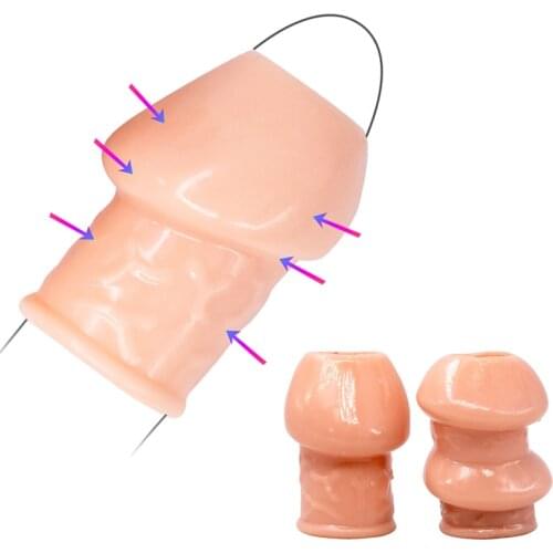 Penis Enlargement Glans Prepuce Sleeve Foreskin Correction Penis Ring Adult Sex Toys for Man Male Delay Ejaculation Cock Rings