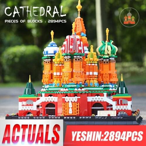 Yeshin Architecture Building Blocks Toys The Saint Basils Cathedral Model Assembly Building Blocks Kids Christmas Gift