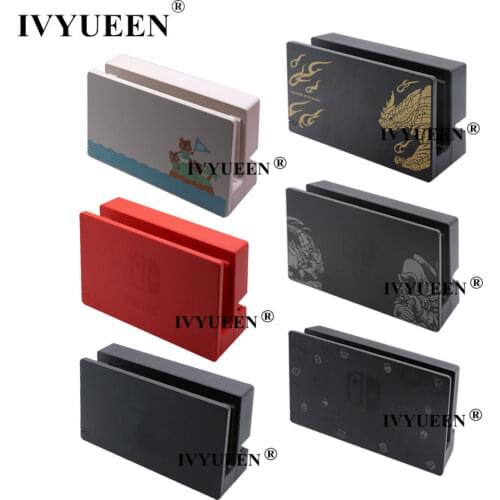 IVYUEEN Red Replacement Housing Shell Case for Nintendo Switch Console TV Dock Docking Station Plastic Lid Cover Skin Accessries