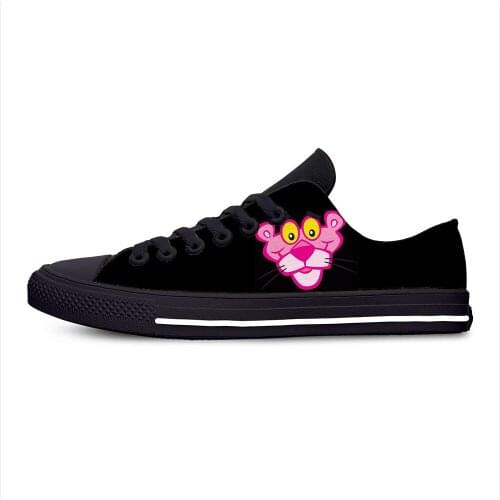 Hot Cool Fashion Low Top Lightweight Sneakers Breathable Classic Canvas Shoes Man Woman Pink Panther High Quality Board Shoes