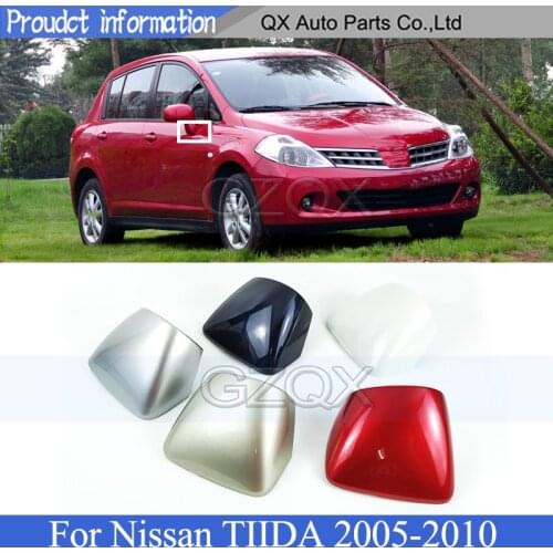 CAPQX Outside Rear View Mirror Cover For Nissan TIIDA 2005-2010 Rearview Mirror Shell Reversing Mirror Base support Garnish Cap