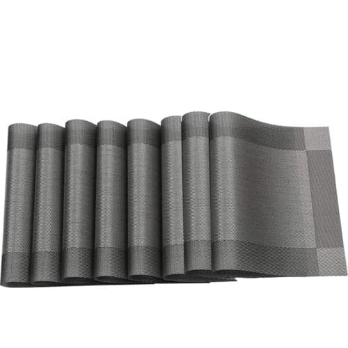 Hot 8 Pcs Placemat PVC Dining Non-Slip Insulation Table Mat Plate Pads Bowl Pad Coasters Table Cloth Pad Mats Table Bowl Mats Ho