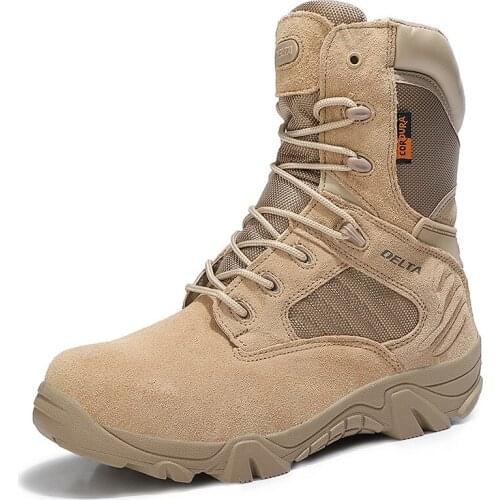 Winter Autumn Mens Military Boots Quality Special Tactical Force Desert Fight Ankle Boats Army Shoes Working Leather Snow Boots