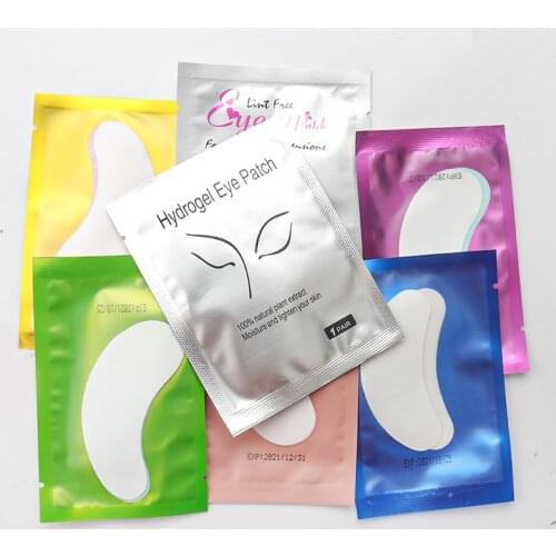50 Pair Eyelash Pad Gel Patch Eyelash Under Eye Pads Lash Eyelash Extension Paper Patches Eye Tips Sticker Wraps Make Up Tools