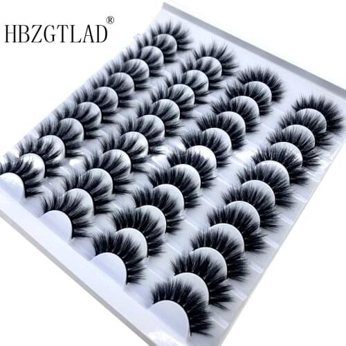 HBZGTLAD 20 pairs natural false eyelashes fake lashes long makeup 3d mink eyelashes eyelash extension mink eyelashes for beauty