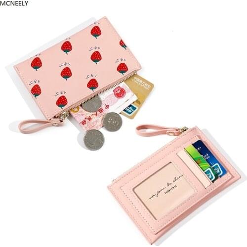 2021 New womens small wallet card bag Mini thin coin bag Korean Short zipper zero wallet female drop shipping
