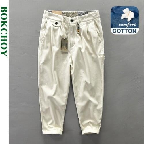 Autumn Winter New Mens Cotton Solid Color Casual Work Style Pants GML04-Z305