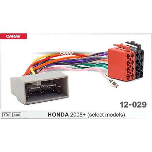 CARAV 12-029 ISO Radio for HONDA 2008+ (select models) Wiring F-Harness Wire Cable Plug Adaptor Stereo