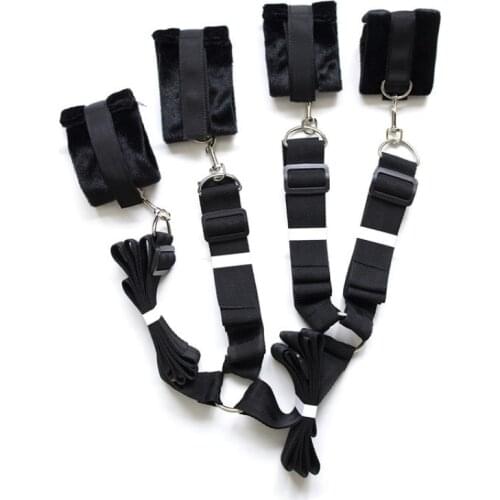 Adult Sex Bondage Bed Straps Sex Toys Sex Toys Bed Bondage Handcuffs Plush