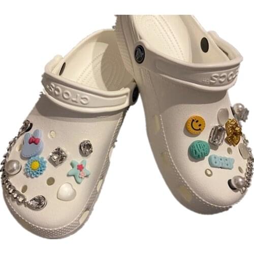 Lovely Shoe Charms Designer for Crocs Vintage Bundle Croc Charms 2021 New Brand Chain Shoe Decoration for Croc JIBZ Quality