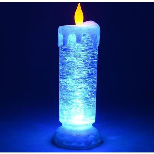LED Candle Light Flameless Candles Colorful RGB Candle Light Electric Wick Candle LED Crystal Candles For Home Party Decor Light