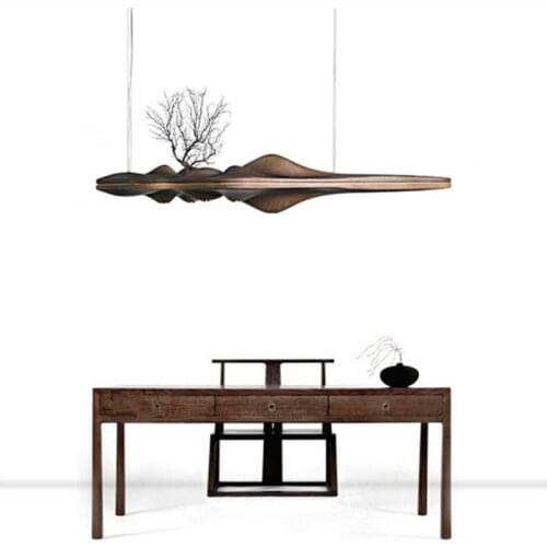 LED Pendant Light 5 Lights Chinese for Dining Room Furniture Study Kitchen Island Lamp Style Creative Zen Retro Branch Lamp