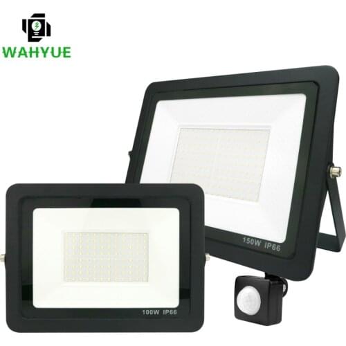 LED PIR Motion Sensor Flood Light 10W 20W 30W 50W 100W 150W 200W Outdoor Lighting Floodlight Spotlight IP66 Waterproof Led Lamp