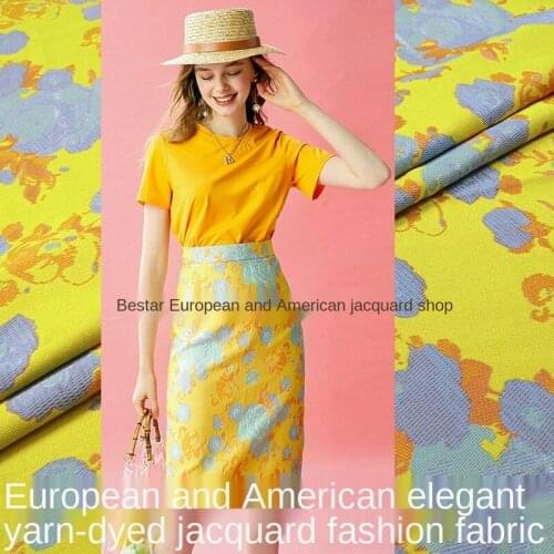 Spring and autumn elegant three-dimensional yarn-dyed jacquard skirt suit windbreaker fashion brocade clothing fabric