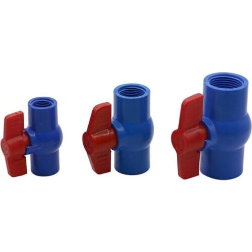 1/2" 3/4" 1" Internal Thread PVC Ball Valve Garden Water Waterstop Butterfly Type Switch Irrigation Pipe Fittings