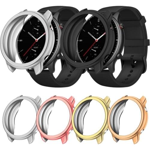 Watch Case for Amazfit GTR 2 TPU Plating Protective Cover Frame Shell Protector for Xiaomi Huami Amazfit GTR 47mm Case Bumper