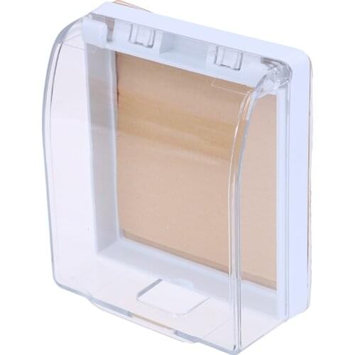 1PC Wall Switch Waterproof Cover Box Wall Light Panel Socket Doorbell Flip Cap Cover Clear Bathroom Kitchen Accessory
