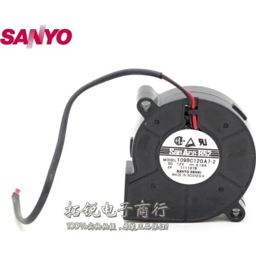 SANYO 109BC12GA7-2 5015 12V 0.19A 5cm 50mm turbo centrifugal cooling fan