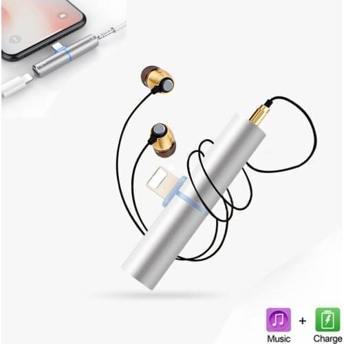 2 in 1 Earphone & Charger Adapter For Lighting Port 3.5mm Listen Music Converter Charging Port For iPhone X 7 8 8 Plus Charging