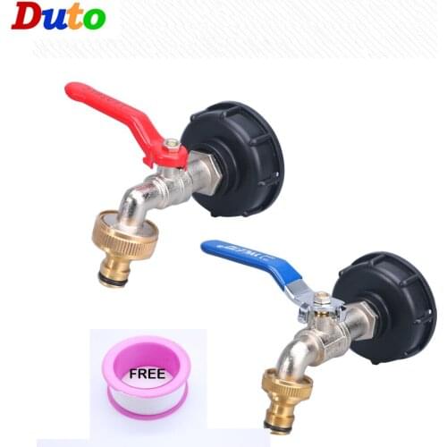 IBC Tank Tap Adapter S60*6 Coarse Thread to 1/2'' 3/4'' water Connector Replacement Valve Fitting Garden quick connect faucet