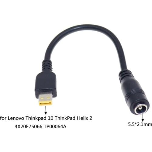 Dc Power Adapter Plug Converter for Lenovo ThinkPad 10 Helix 2 Laptop 5.5x2.1mm Female to Square Plug Connector Notebook Charger