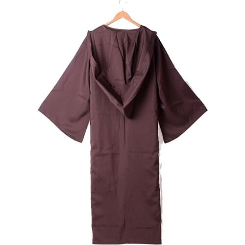 Halloween Cloak Cosplay Unisex Women Men Brown Black Medieval Knights Wizard Cool Cape Hooded Costumes