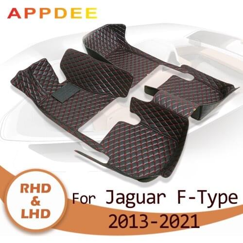 APPDEE Car floor mats for Jaguar F-TYPE Hard top sports car 2013 2014 2015 2016 2017 2018 2019 2020 2021 Custom auto foot Pads