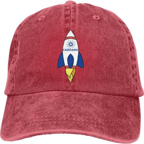 To The Moon Rocket Baseball Cap Men Cardano Coin ADA Cryptocurrency Caps colors Women Summer Snapback Caps