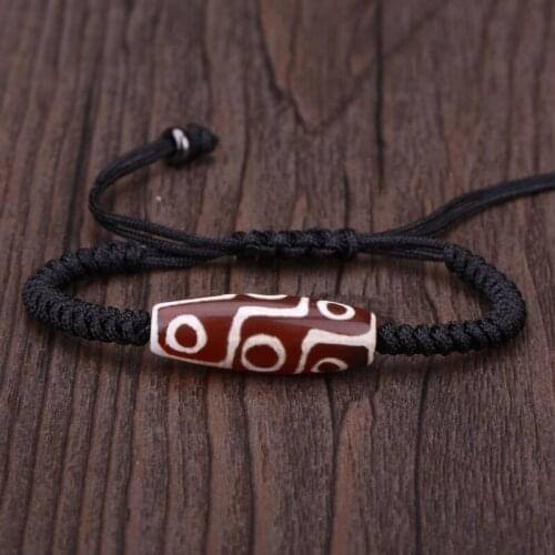 KEJIALAI Natural Dzi Buddha Bead Buddhist Bracelets Meditation Fortune Women Men Bangle Religious Fashion Stone Jewelry Gifts