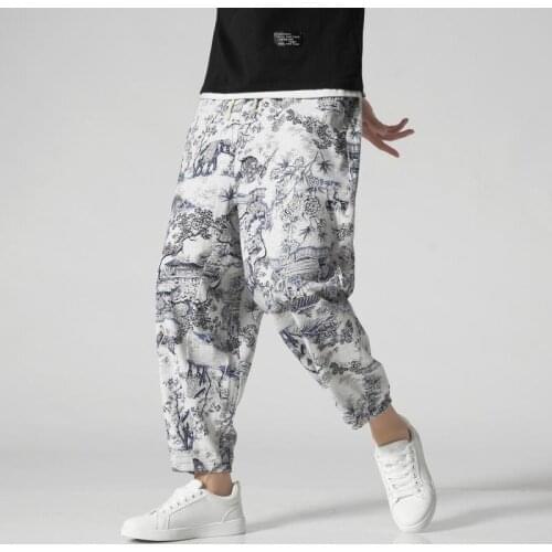 Casual Streetwear Pant Men 2021 Autumn Hip Hop Fitness Military Printed Ankle-Length Trousers Men Fashion Joggers Harem Pants