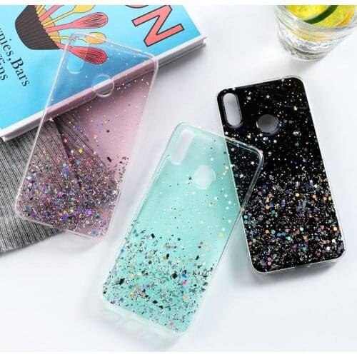 Glitter Bling Case For Huawei P Smart 2021 Case Epoxy Cover Huawei Y7A Y8S Y6 Y9 2019 P Smart 2020 Z Plus Case P30 P40 Lite P20